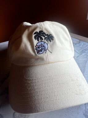 VOLCOM Embroidered Skull & Palm Trees Baseball Cap -